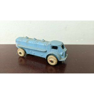 Vintage 1936 Tootsietoy Blue Oil Tank Truck Metal Cast Toy 3" w white tires #120